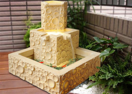 ประเทศจีน ตู้ปลารูปหลายเหลี่ยมอิฐหินทรายน้ำพุสวน ผู้ผลิต
