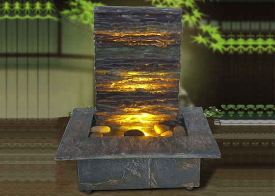 ประเทศจีน Polyresin Slate น้ำพุในร่มขนาดเล็กและน้ำตก ผู้ผลิต