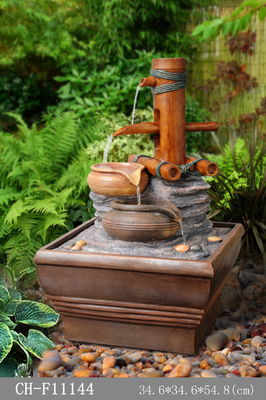 Bamboo Lighted Outdoor Water Fountains ผู้ผลิต