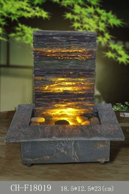 Polyresin Slate น้ำพุในร่มขนาดเล็กและน้ำตก ผู้ผลิต