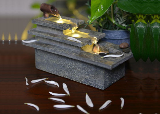 ตกแต่งบ้าน Polyresin น้ำพุน้ำในร่ม Light Up ผู้ผลิต