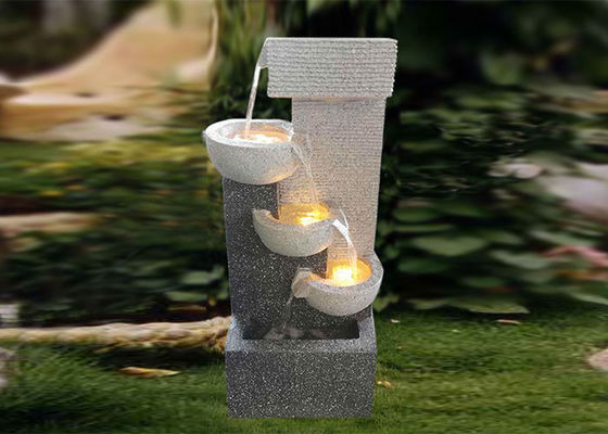 H70.5CM HandMade น้ำพุ LED สีสันสดใส Polyresin ผู้ผลิต