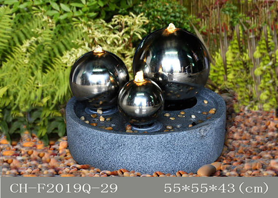 วัสดุ Polyresin Ss Ball นำน้ำพุทำด้วยมือในร่ม ผู้ผลิต